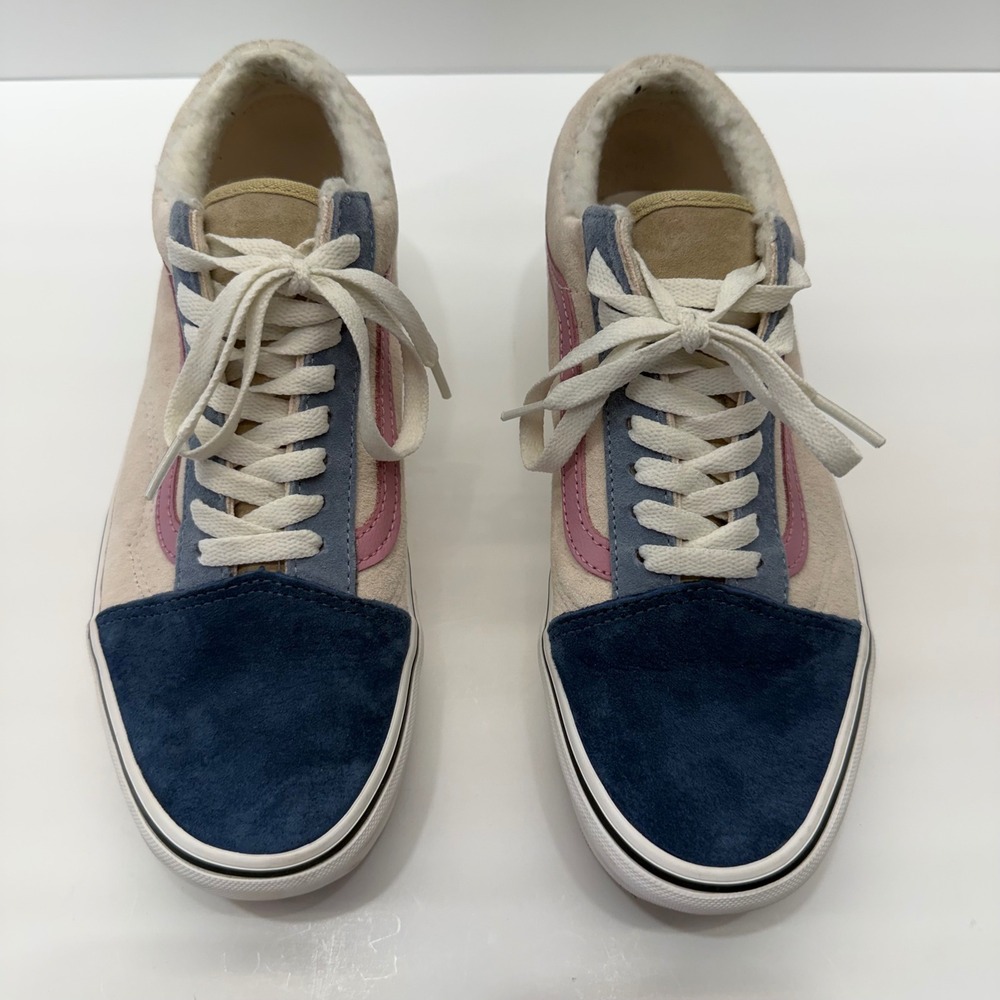 Vans Old Skool Platform Suede Sneakers Womens 9 Multi Color Water Repellent